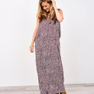 Latched Mama Burgundy and White Polkadot Coccoon Dress